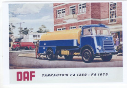 D.A.F. FA 1675 Tankauto Ancien Camion - Publicité D'epoque - 15x10cms PHOTO - Camions & Poids Lourds