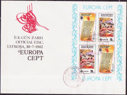 Chypre Turque - Cyprus - Zypern FDC2 1982 Y&T N°BF3 - Michel N°B3 - EUROPA - Neufs