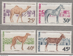 CHAD 1972 MNH(**) Domestic Animals Sc 271-274 Mi 592-595 #Fauna998 - Sonstige & Ohne Zuordnung