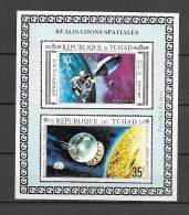 Chad 1971 Space Achievements IMPERFORATE MS #1 MNH - Tschad (1960-...)