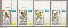 BIRDS Songbirds South Africa Venda 1985 Mi 103-106 MNH (**) #Fauna999 - Altri & Non Classificati