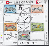 ISLE OF MAN  Block 9, Postfrisch **, Tourist Trophy 1987, Motorrad - Man (Eiland)