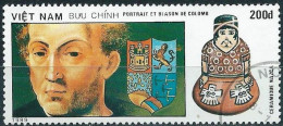 Vietnam 1990 - Mi 2187 - YT 1069 ( Christopher Colombus And Coat Of Arms ) - Christophe Colomb