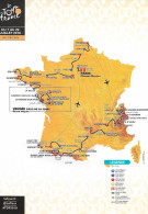 Cyclisme : Carte Du Tour De France 2018 - Carte Neuve - Cycling