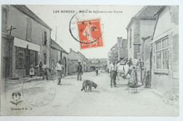 Cpa 1914 LES BORDES Route De Villeneuve Sur Yonne - MAY09 - Autres & Non Classés