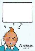 TINTIN   Carte Postale  2003 Fondation Pour L'alphabétisation - Fumetti