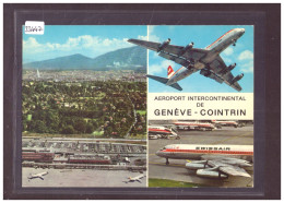 FORMAT 10x15cm - GENEVE - AEROPORT DE COINTRIN - AVION - TB - Genève