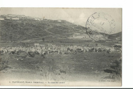 Cpa Maroc - Taforalt (maroc Oriental) - Le Marché Arabe 1916 - Andere & Zonder Classificatie