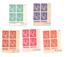 © -  Fr. 5 Coins Datés N° 650 - 651 - 652 - 654 - 655Neufs Sans Charnière  - VOIR SCAN - 1940-1949
