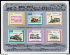 669  Trains - Engines - Stamps On Stamps - Yv B 101 - MNH - Cb - 4,85 - Treinen