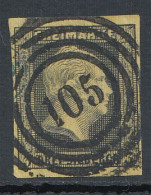 Preußen, Mi.Nr. 4, König Friedrich-Wilhelm IV., Gestempelt "105", Berlin Anh-Bhf - Used