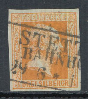 Preußen, Mi.Nr. 8a, König Friedrich-Wilhelm IV., Gestempelt "Stettin-Bahnhof" - Afgestempeld