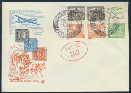 Berlin Brief Bauten Zusammendruck S 3 Flugpost 100 Jahre Briefmarke FDC 2x SST - Lettres & Documents