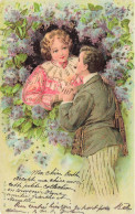 Illustration Illustrateur Couple Romantique Carte Gauffree MSB Serie 110 - 1900-1949