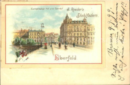 71839940 Elberfeld Wuppertal Europaeischer Hof Bahnhof Litho Barmen - Wuppertal