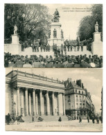 NANTES (44) - Le Grand Théâtre Et La Rue Crébillon - Au Monument Des Morts Pour La Patrie (Anniversaire 1904) - Nantes