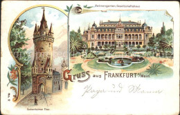 71839885 Frankfurt Main Palmengarten Gesellschaftshaus Eschenheimer Tor Litho Fr - Frankfurt A. Main