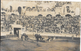 Carte Photo  J.A.BEDOUIN - NIMES   D'une Corrida - Corrida