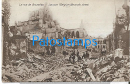 229915 BELGIUM LOUVAIN THE STREET OF BRUXELLES RUINS POSTAL POSTCARD - Other & Unclassified