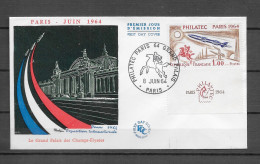 FRANCE ENVELOPPE FDC EXPOSITION PHILATEC 1964 TIMBRE N° 1422 - 1960-1969