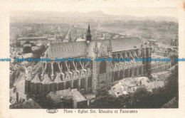 R672181 Mons. Eglise Ste. Waudru Et Panorama. Preaux And Ghlin - Monde