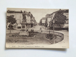 Carte Postale Ancienne AGEN Place Jasmin Et Boulevard De La République - Agen