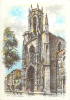 Carte Grand Format Illustrée De La Cathédrale St Sauveur D'Aix En Provence Par Barre Et Dayez Série 2148D - Barday