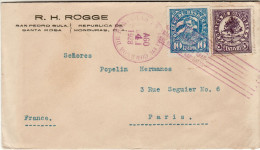 HONDURAS 1928 LETTER SENT FROM SAN PEDRO TO PARIS - Honduras