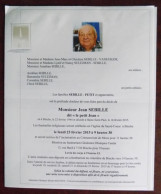 Faire Part Décès / Mr Jean Sebille Né à Binche En 1944 Et Décédé à Haine-St-Paul En 2015 - Todesanzeige