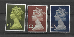 1977 MNH GB, UK, Machin High Values Mi 732-4, Postfris - Unused Stamps