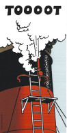 TINTIN  Carton Format 21 Par 10,5 Cm. Tintin, Haddock Et Les Bateaux 1999 - Bandes Dessinées