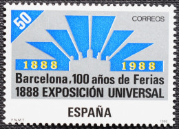 España Spain 1988 Centenario Exposición Universal Barcelona Mi 2831  Yv 2566  Edi 2951  Nuevo New MNH ** - Neufs