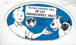 TINTIN  Autocollant. Tintin, Chaine Bleue Mondiale - Bandes Dessinées