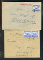 "DEUTSCHES REICH" 1942, 2 Briefe (EF/MeF) Mit Zulassungsmarke Fuer Luftpostbriefe Mi.1 Je Mit Stempel "FELDPOST" (L2153) - Feldpost 2. Weltkrieg