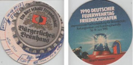 5000753 Bierdeckel Rund - Bürgerliches Brauhaus - 1990 Feuerwehrtag - Sous-bocks