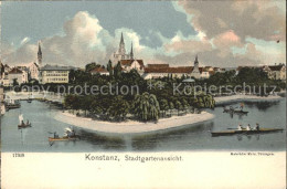 71838716 Konstanz Bodensee Stadtgarten Ruderboot Kirche Konstanz - Konstanz