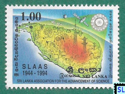 Sri Lanka Stamps 1994, Advancement Of Science, Space, Satellite, Deer, Map, MNH - Sri Lanka (Ceylan) (1948-...)