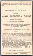 Bidprentje Spa - Coune Maria Frederica (1867-1943) - Andachtsbilder