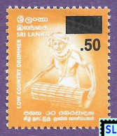 Sri Lanka Stamps 2003, Low Country Drummer, SURCHARGE, MNH - Sri Lanka (Ceylan) (1948-...)