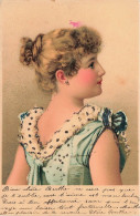 Illustration Illustrateur Portrait D'une Jeune Femme Avec Des Strass Sur La Robe - 1900-1949