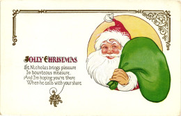 CPA - Babbo Natale, Père Noël, Santa Claus - Rilievo, Relief, Embossed, Gaufré - NV - B050 - Kerstman