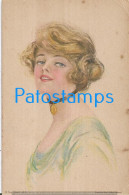 229919 ART ARTE SIGNED PEARLE FIDLER LE MUNYAN WOMAN BEAUTY SPOTTED POSTAL POSTCARD - Other & Unclassified