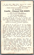 Bidprentje St-Denijs - Van Dorpe Camille Clement (1874-1963) - Devotion Images