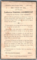Bidprentje St-Denijs-Westrem - Lambrecht Ludovica Mathildis (1902-1949) - Devotion Images