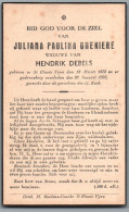 Bidprentje St-Eloois-Vijve - Ghekiere Juliana Paulina (1875-1938) - Devotion Images