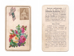 Relique Mère Jeanne Chézard De Matel, étoffe Qui Enveloppait La Cuisse Contenant Ses Restes, Azerables (Roanne) - Images Religieuses