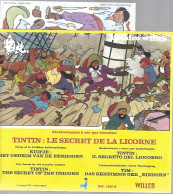 TINTIN   Décalcomanie Le Secret De La Licorne - Bandes Dessinées