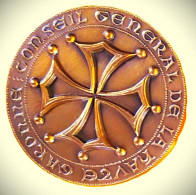 Médaille 1977 Haute-Garonne Occitanie Croix De Malte Toulouse Monuments 76 Mm - Andere & Zonder Classificatie