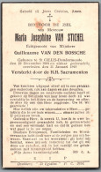Bidprentje St-Gillis-Dendermonde - Van Stichel Maria Josephine (1888-1943) - Images Religieuses