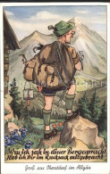 71838205 Oberstdorf Bergsteiger Karikatur Anatswald - Oberstdorf